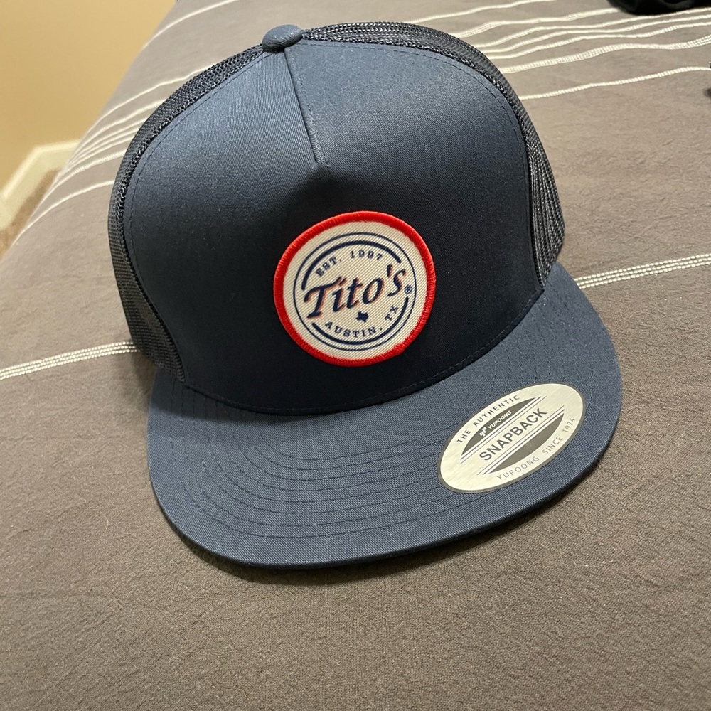 Tito‘s blue flatbill snapback hat